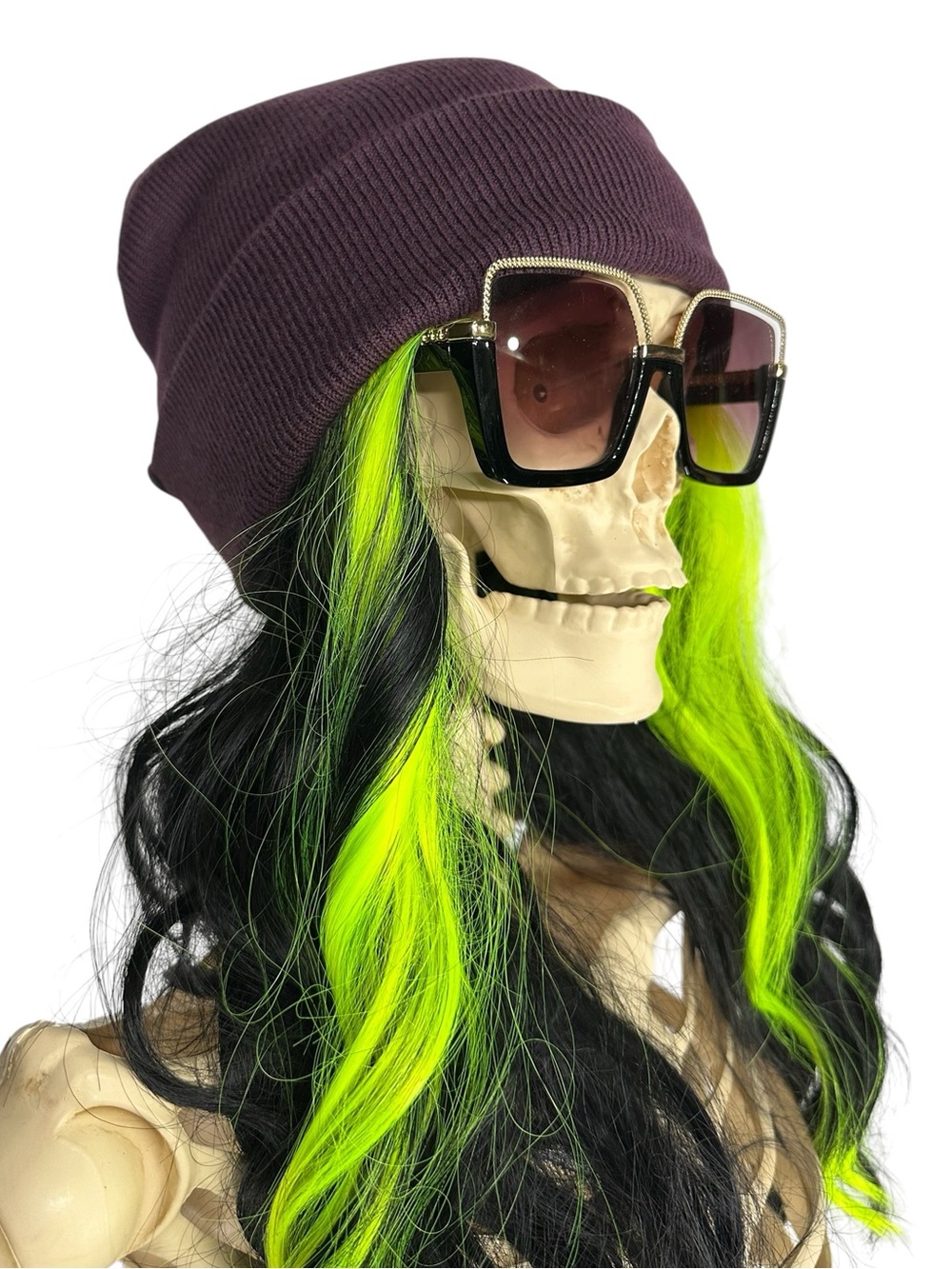 MERIWOOL / Dark Purple Classic Beanie / New With Tags / Goth Emo Skater Punk